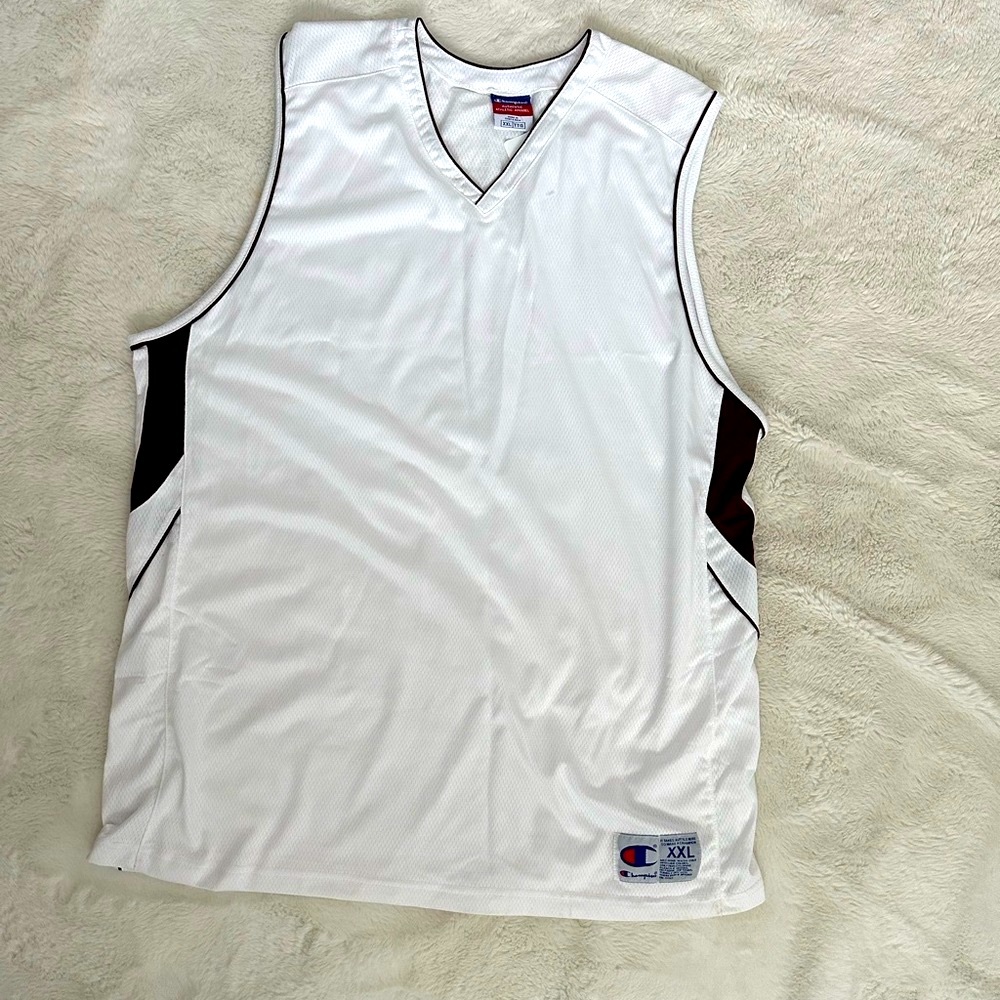 Champion Burgundy White Sleeveless Jersey